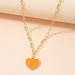 Wholesale chain love heart pendant alloy necklaces JDC-NE-AYN071 necklaces JoyasDeChina Wholesale Jewelry JoyasDeChina Joyas De China