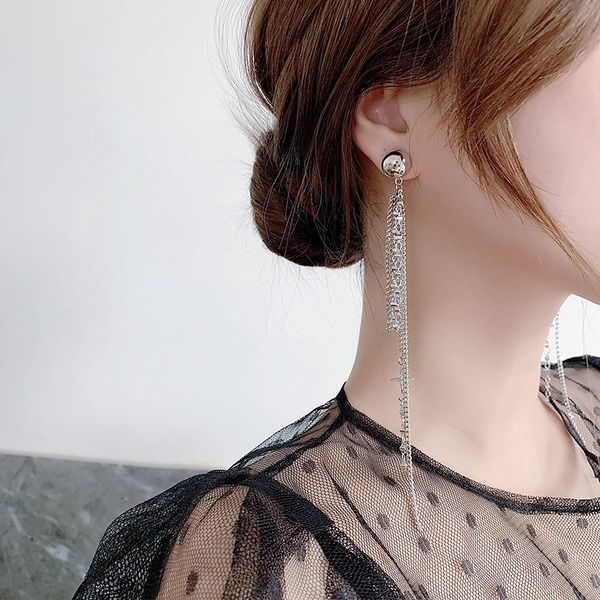 Wholesale chain star tassel alloy earrings JDC-ES-W330 Earrings JoyasDeChina Wholesale Jewelry JoyasDeChina Joyas De China