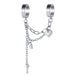 Wholesale chain two finger siamese cross key lock open alloy ring JDC-RS-F080 Rings 韩之尚 5518801 alloy Wholesale Jewelry JoyasDeChina Joyas De China
