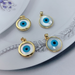 Bulk Jewelry Wholesale Charms Golden Evil Eye Pearl Metal JDC-CS-HC003 Wholesale factory from China YIWU China