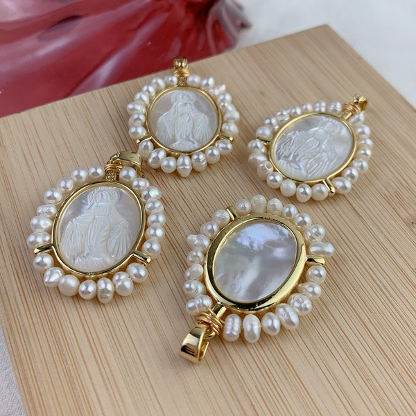 Bulk Jewelry Wholesale Charms Golden Geometric pearl JDC-CS-HC002 Wholesale factory from China YIWU China