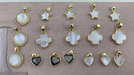 Bulk Jewelry Wholesale Charms Golden Natural Fritillary Heart Shape JDC-CS-HC010 Wholesale factory from China YIWU China