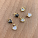 Bulk Jewelry Wholesale Charms Golden Natural Fritillary Heart Shape JDC-CS-HC010 Wholesale factory from China YIWU China