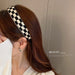 Wholesale checkerboard cloth headband JDC-HD-BY004 Headband 宝钰 Wholesale Jewelry JoyasDeChina Joyas De China