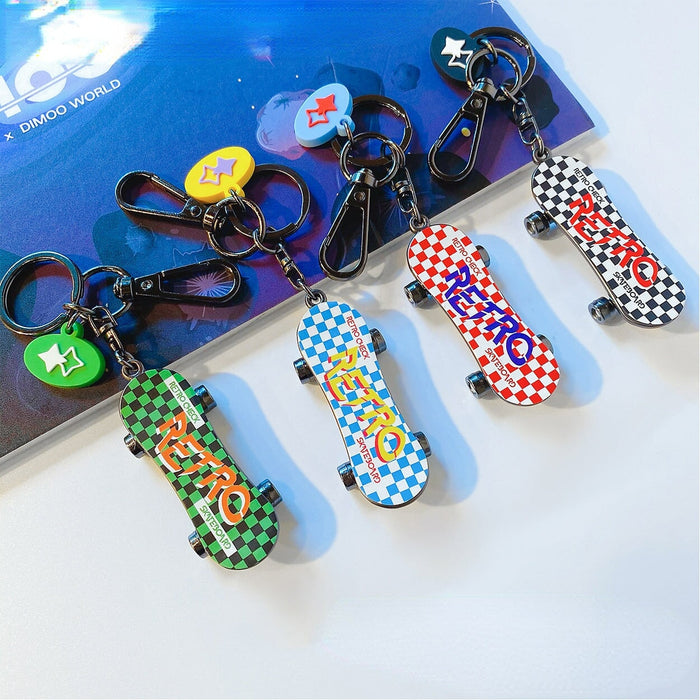 Wholesale Checkerboard Skateboard Alloy Keychain Random One JDC-KC-JiaG001 Keychains 嘉果 Wholesale Jewelry JoyasDeChina Joyas De China