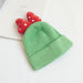 Wholesale children bow solid wool hat JDC-FH-LH016 Fashionhat 旅禾 Rape green Wholesale Jewelry JoyasDeChina Joyas De China