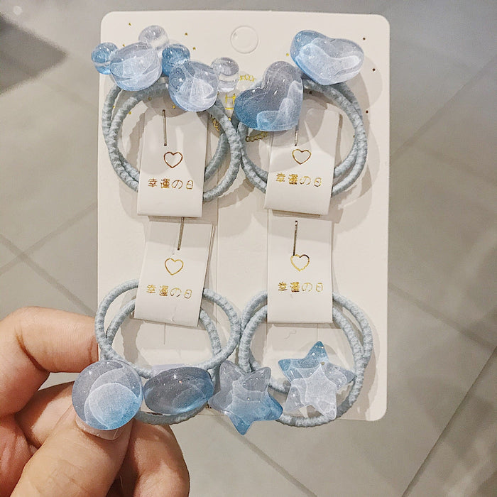 Wholesale children candy color gradient hair cord JDC-HS-YiT002 Hair Scrunchies 亦桐 Blue Wholesale Jewelry JoyasDeChina Joyas De China