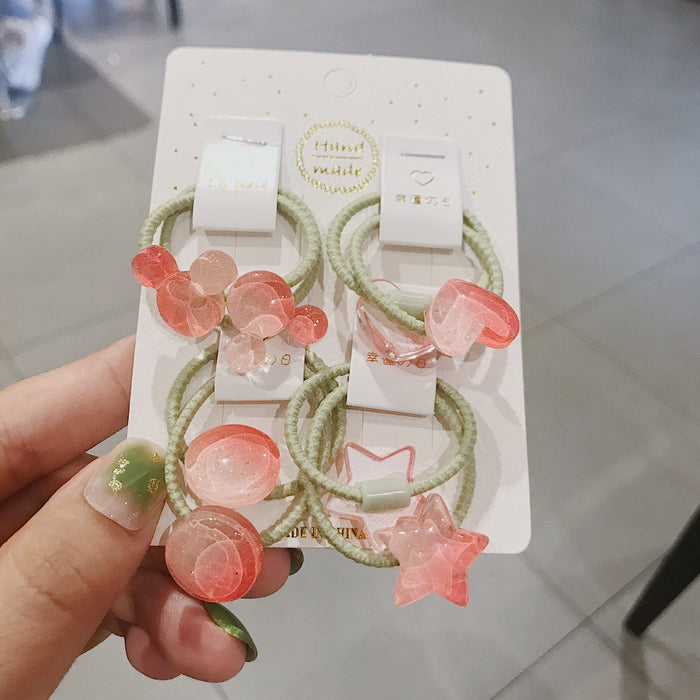 Wholesale children candy color gradient hair cord JDC-HS-YiT002 Hair Scrunchies 亦桐 Snow bud Wholesale Jewelry JoyasDeChina Joyas De China