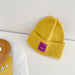 Wholesale children candy colored embroidered wool hat JDC-FH-LH043 FashionHat 旅禾 yellow Wholesale Jewelry JoyasDeChina Joyas De China