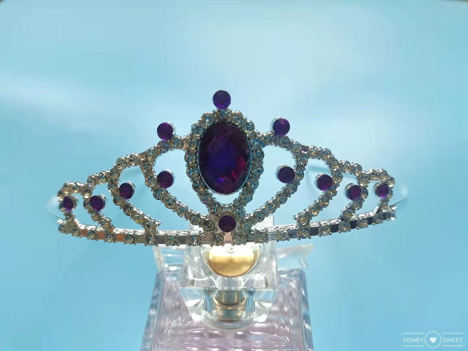 Wholesale Children Crown White Crystal Alloy Headband JDC-HD-hongh004 Headband 宏宏 purple Wholesale Jewelry JoyasDeChina Joyas De China