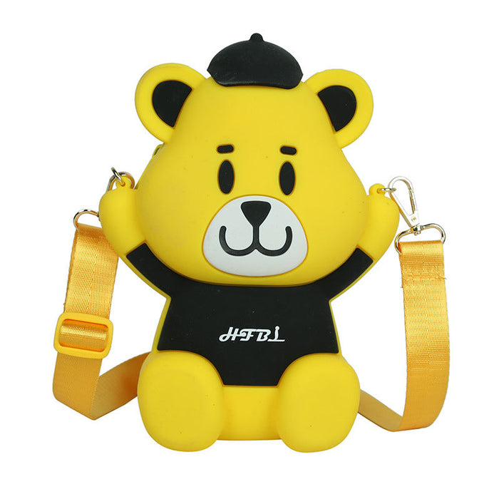 Wholesale children cute silicone bag bear shoulder bags JDC-SD-FJ008 Shoulder Bags JoyasDeChina Yellow Wholesale Jewelry JoyasDeChina Joyas De China