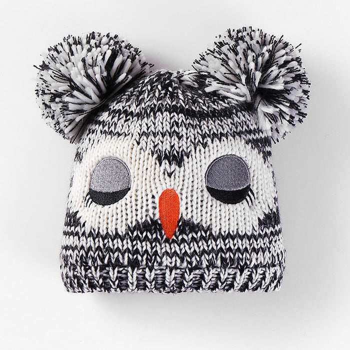 Wholesale children knitted owl hat woolen fashion hat JDC-FH-GSCS006 Fashionhat JoyasDeChina black Wholesale Jewelry JoyasDeChina Joyas De China