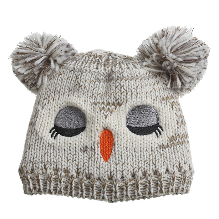 Wholesale children knitted owl hat woolen fashion hat JDC-FH-GSCS006 Fashionhat JoyasDeChina khaki Wholesale Jewelry JoyasDeChina Joyas De China