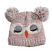Wholesale children knitted owl hat woolen fashion hat JDC-FH-GSCS006 Fashionhat JoyasDeChina pink Wholesale Jewelry JoyasDeChina Joyas De China