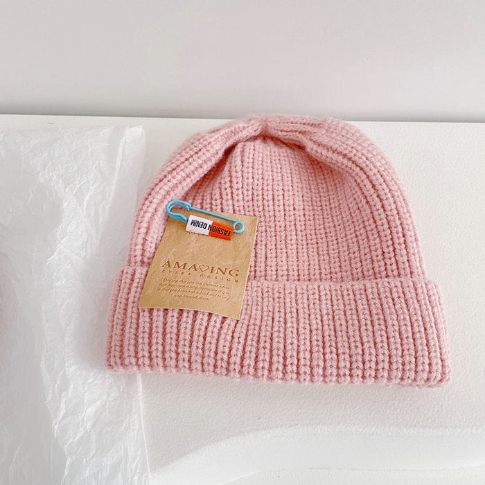 Wholesale children small pin solid wool hat JDC-FH-LH044 FashionHat 旅禾 light pink Wholesale Jewelry JoyasDeChina Joyas De China