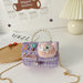 Wholesale Children's Bag Cotton Linen Chain Messenger Bag JDC-SD-GSHN025 Shoulder Bags 浩纳 purple Wholesale Jewelry JoyasDeChina Joyas De China