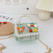 Wholesale Children's Bag Pearl Cotton Linen Chain Diagonal Bag JDC-SD-GSHN022 Shoulder Bags 浩纳 MQ green Wholesale Jewelry JoyasDeChina Joyas De China