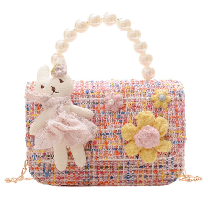 Wholesale Children's Bag Pearl Cotton Linen Chain Messenger Bag JDC-SD-GSHN027 Shoulder Bags 浩纳 Wholesale Jewelry JoyasDeChina Joyas De China