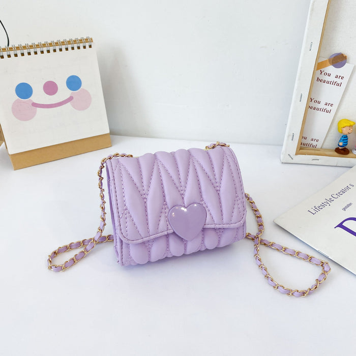 Wholesale Children's Bags PU Diagonal Shoulder Bag JDC-SD-JiaQ009 Shoulder Bags 家庆 purple Wholesale Jewelry JoyasDeChina Joyas De China