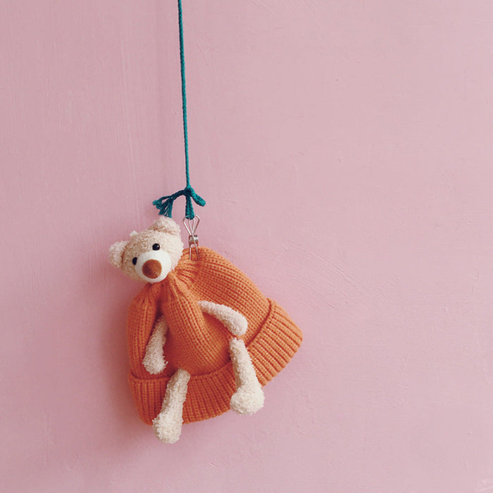Wholesale children's bear wool hat JDC-FH-LH062 FashionHat 旅禾 orange Wholesale Jewelry JoyasDeChina Joyas De China