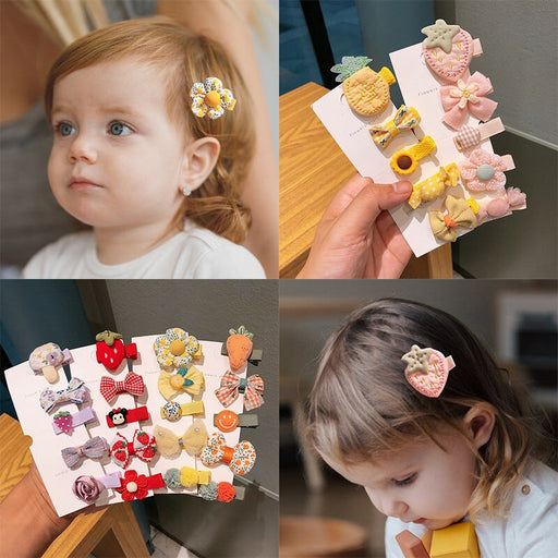 Wholesale Children's Bow Hairpin 5 Piece Set JDC-HC-Shij003 Hair Clips 世景 Wholesale Jewelry JoyasDeChina Joyas De China