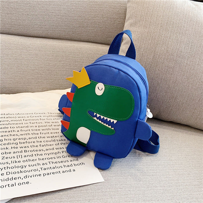 Wholesale children's cartoon dinosaur nylon backpack JDC-BP-JiaQ036 Backpack Bags 家庆 blue Wholesale Jewelry JoyasDeChina Joyas De China