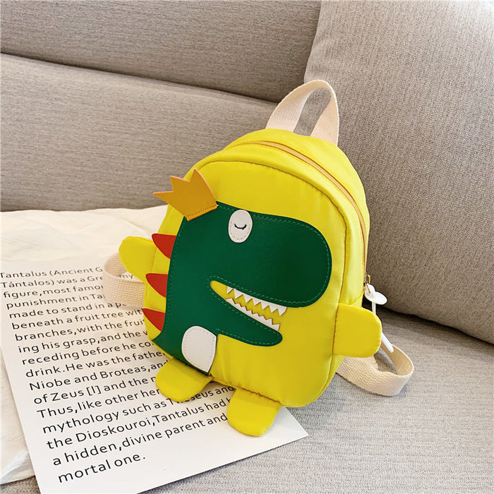 Wholesale children's cartoon dinosaur nylon backpack JDC-BP-JiaQ036 Backpack Bags 家庆 yellow Wholesale Jewelry JoyasDeChina Joyas De China