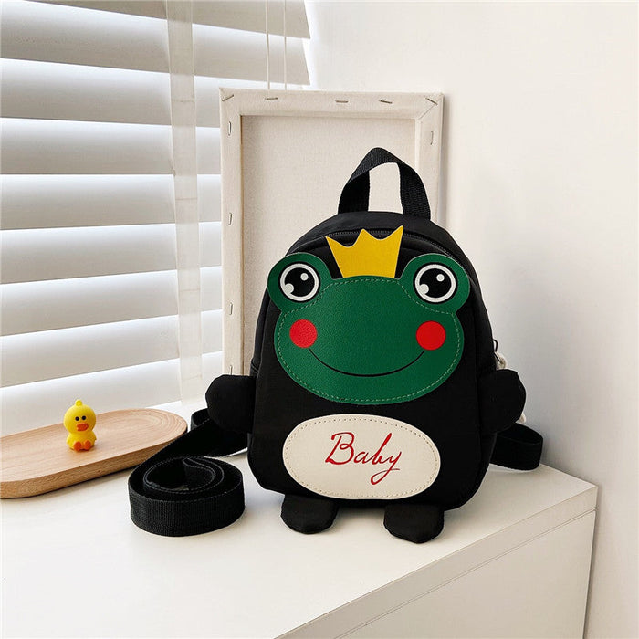 Wholesale children's cartoon frog nylon backpack JDC-BP-JiaQ030 Backpack Bags 家庆 black Wholesale Jewelry JoyasDeChina Joyas De China