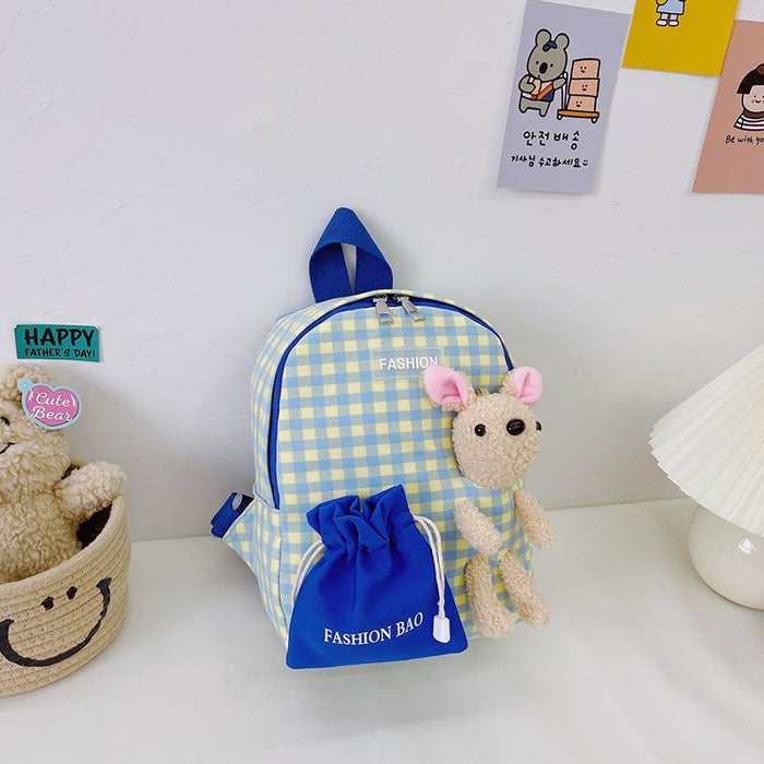 Wholesale children's cartoon rabbit nylon backpack JDC-BP-JiaQ022 Backpack Bags 家庆 blue Wholesale Jewelry JoyasDeChina Joyas De China