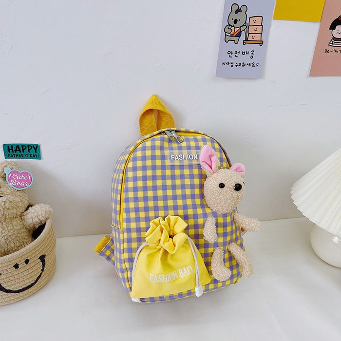 Wholesale children's cartoon rabbit nylon backpack JDC-BP-JiaQ022 Backpack Bags 家庆 yellow Wholesale Jewelry JoyasDeChina Joyas De China