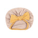 Wholesale children's cotton Pullover hat with bowknot fashion hat JDC-FH-GSQN025 Fashionhat JoyasDeChina Light coffee yellow bow Wholesale Jewelry JoyasDeChina Joyas De China