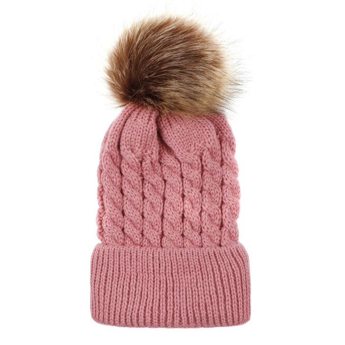 Wholesale children's ear protection knitted woolen hat JDC-FH-GSJN004 Fashionhat JoyasDeChina pink one size Wholesale Jewelry JoyasDeChina Joyas De China