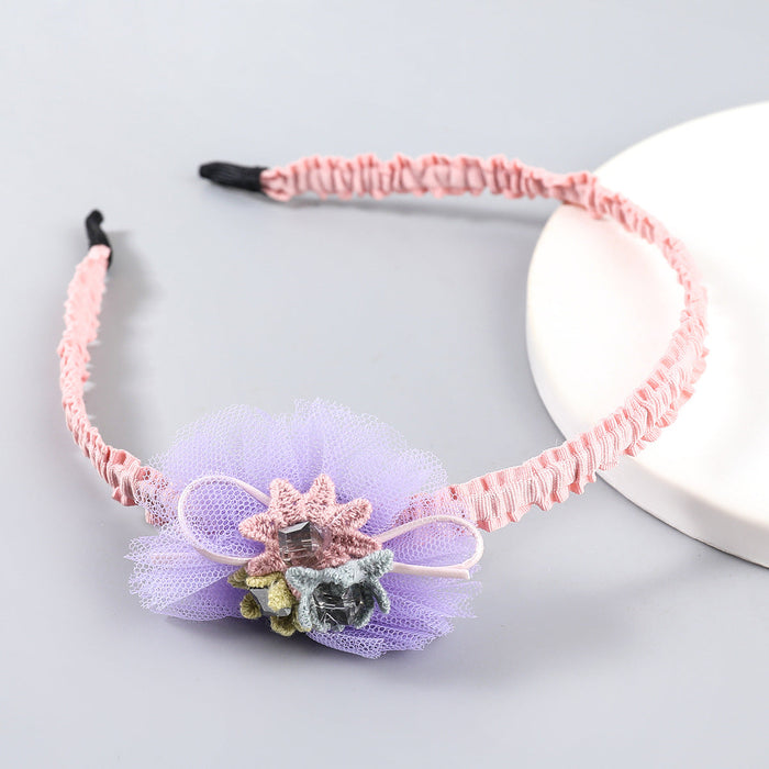 Wholesale children's fabric acrylic lace headband JDC-HD-JL010 Headband JoyasDeChina purple Wholesale Jewelry JoyasDeChina Joyas De China