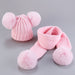 Wholesale children's knitted woolen hat and scarf set JDC-FH-GSJN002 Fashionhat JoyasDeChina Suit-pink Wholesale Jewelry JoyasDeChina Joyas De China