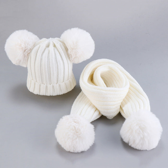 Wholesale children's knitted woolen hat and scarf set JDC-FH-GSJN002 Fashionhat JoyasDeChina Suit-white Wholesale Jewelry JoyasDeChina Joyas De China