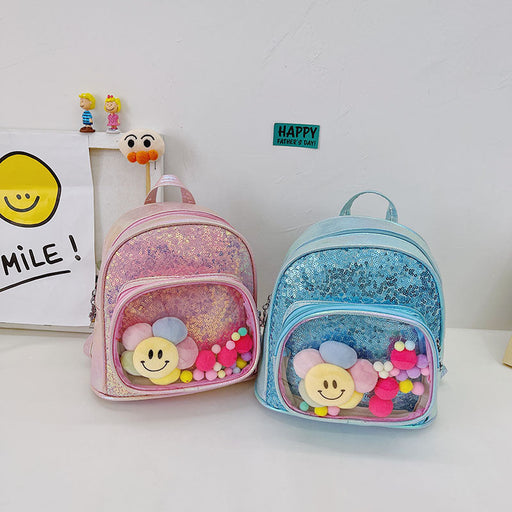 Wholesale Children's PU Sequined Backpack JDC-BP-JiaQ019 Backpack Bags 家庆 Wholesale Jewelry JoyasDeChina Joyas De China
