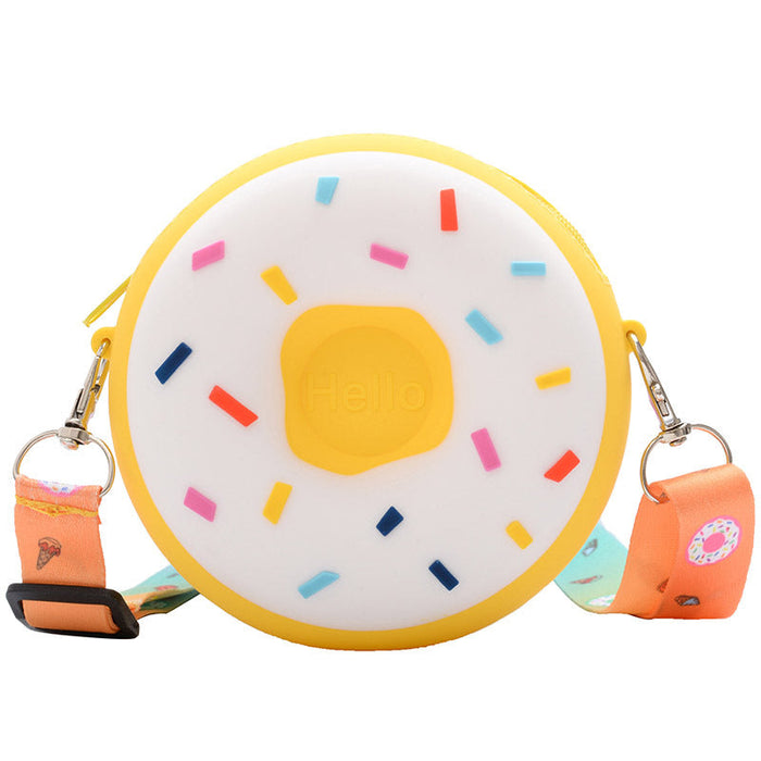 Wholesale Children's Silicone Cartoon Donut Shoulder Bags JDC-CB-GSHN004 Shoulder Bags JoyasDeChina yellow Wholesale Jewelry JoyasDeChina Joyas De China