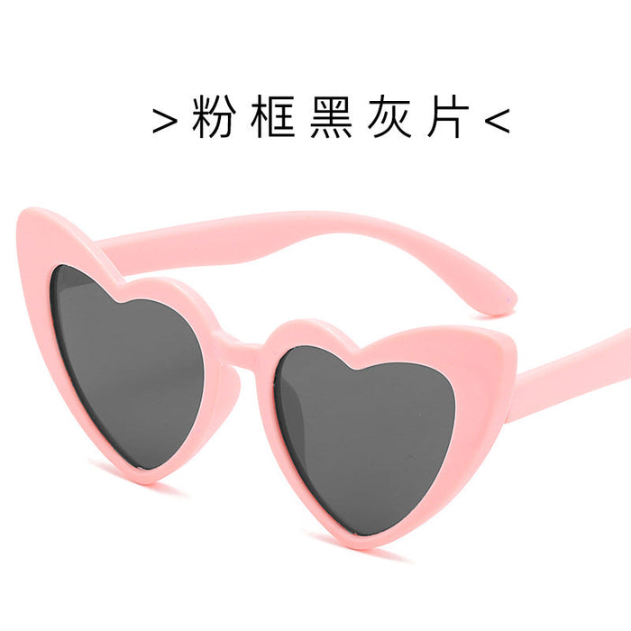 Wholesale Children's Silicone Heart Shaped TAC Lens Sunglasses JDC-SG-GSJY012 Sunglasses JoyasDeChina pink Wholesale Jewelry JoyasDeChina Joyas De China