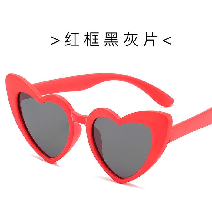 Wholesale Children's Silicone Heart Shaped TAC Lens Sunglasses JDC-SG-GSJY012 Sunglasses JoyasDeChina red Wholesale Jewelry JoyasDeChina Joyas De China