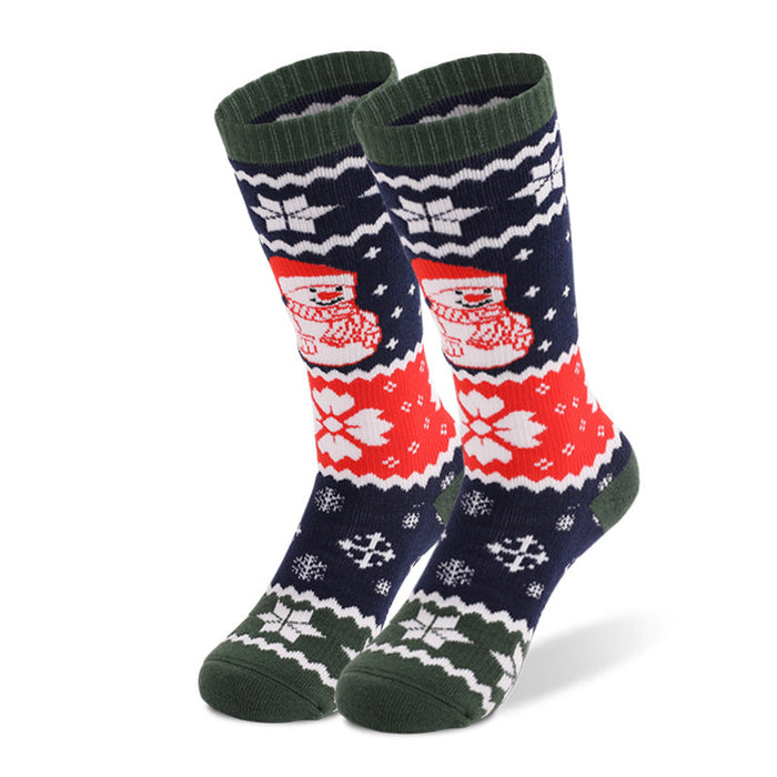 Wholesale Children's ski socks thick socks JDC-SK-LZL030 Sock 两只狼 Blue 26-29 Wholesale Jewelry JoyasDeChina Joyas De China