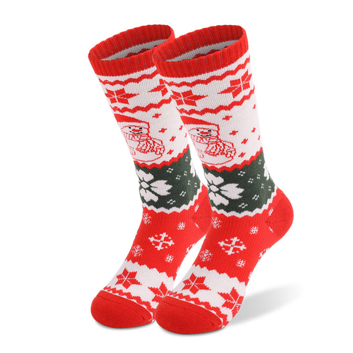 Wholesale Children's ski socks thick socks JDC-SK-LZL030 Sock 两只狼 Red 26-29 Wholesale Jewelry JoyasDeChina Joyas De China