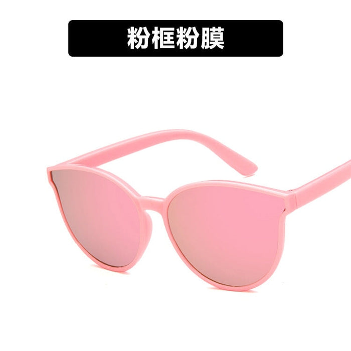 Wholesale children's UV protection round frame sunglasses JDC-SG-KD131 Sun Glasses 珂盾 Powder frame powder film Wholesale Jewelry JoyasDeChina Joyas De China