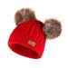 Wholesale children's wool ball knitted woolen hat JDC-FH-GSJN005 Fashionhat JoyasDeChina red Wholesale Jewelry JoyasDeChina Joyas De China