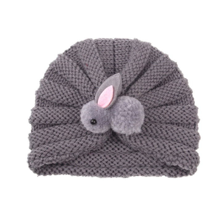 Wholesale children's wool knitted hats solid color fashion hat JDC-FH-GSQN022 Fashionhat JoyasDeChina grey Wholesale Jewelry JoyasDeChina Joyas De China