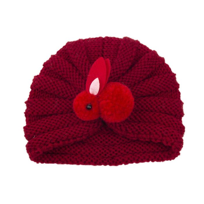 Wholesale children's wool knitted hats solid color fashion hat JDC-FH-GSQN022 Fashionhat JoyasDeChina wine red Wholesale Jewelry JoyasDeChina Joyas De China