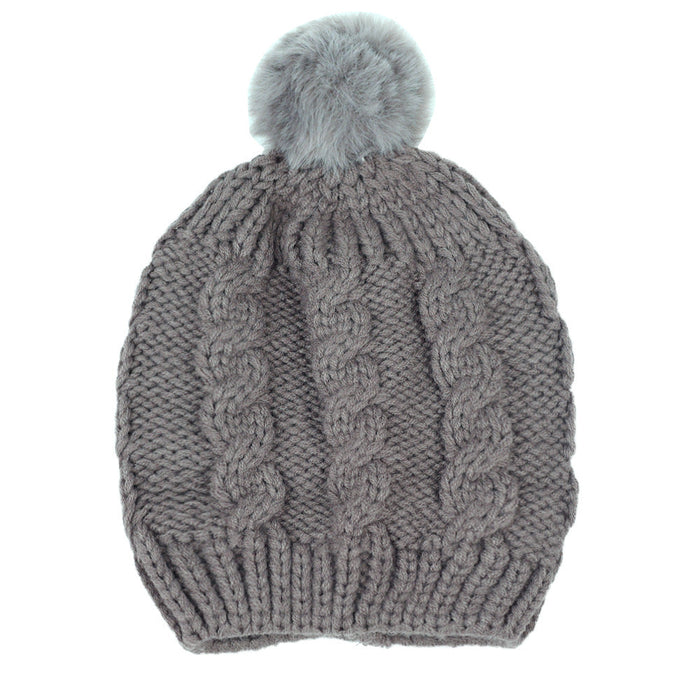 Wholesale children's wool pure color fashion knitted hat JDC-FH-GSQN024 Fashionhat JoyasDeChina grey Wholesale Jewelry JoyasDeChina Joyas De China