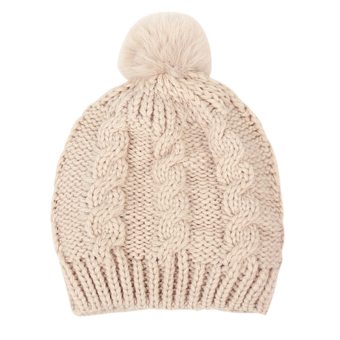 Wholesale children's wool pure color fashion knitted hat JDC-FH-GSQN024 Fashionhat JoyasDeChina light brown Wholesale Jewelry JoyasDeChina Joyas De China