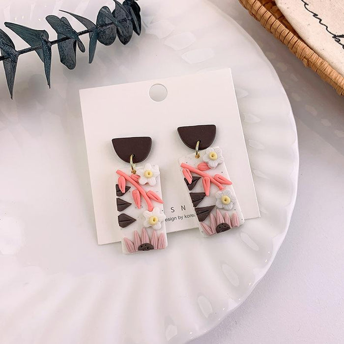 Bulk Jewelry Wholesale Chinese wind color soft ceramic earrings JDC-ES-W308 Wholesale factory from China YIWU China