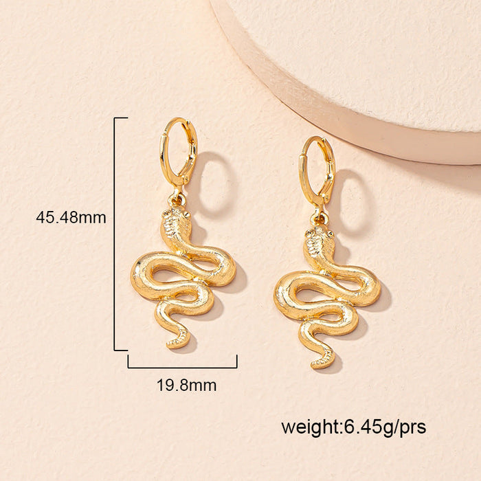 Wholesale Chinese Zodiac Snake Earrings JDC-ES-AYN343 Earrings JoyasDeChina E2196- serpentine ear buckle. Wholesale Jewelry JoyasDeChina Joyas De China