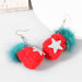 Wholesale Christmas Alloy Cotton Thread Star Hat Earrings JDC-ES-JL648 Earrings ?鹄? hat Wholesale Jewelry JoyasDeChina Joyas De China